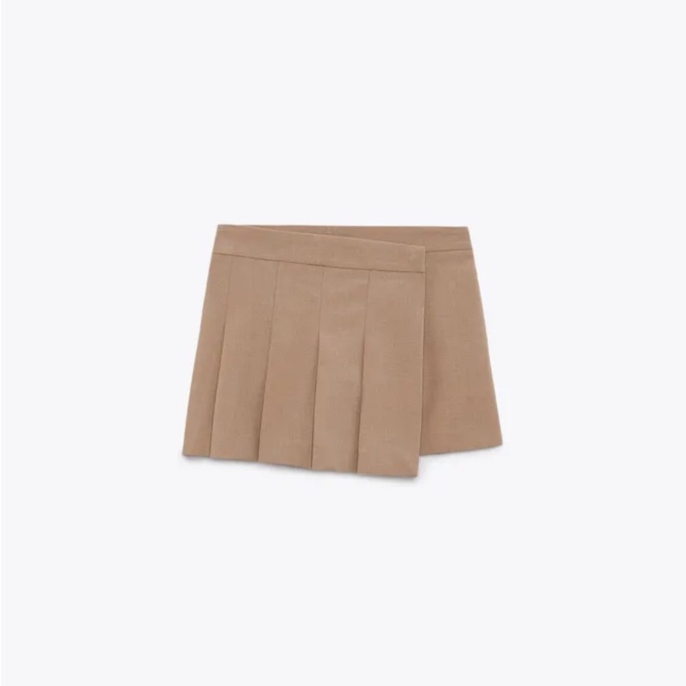 ZARA ASYMMETRIC BOX PLEAT SKORT | 3067/400